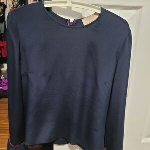 Elegant Navy Blue Women's Top